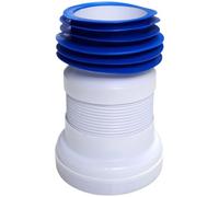 Kivivaka Kit de raccord de vidange de toilettes flexible réglable avec joint d'étanchéité Blanc 20 cm