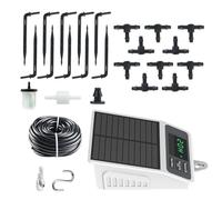 Kivivaka Kit d'irrigation goutte à goutte solaire 2200 mAh pour système | Système d'arrosage automatique solaire pour plantes, kit d'irrigation goutte à goutte étanche IPX5 avec batterie de 2200 mAh