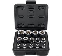 Kivivaka Lot de 10 douilles de type E 1/2 CR-V en alliage d'acier avec bords antidérapants pour entretien automobile E8 à E24 (modèle standard)