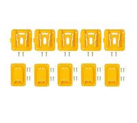Kivivaka Lot de 10 supports de batterie et d'outils jaunes pour batteries Dewalt 20 V/60 V et outils électriques, organiseur mural pour garage et atelier