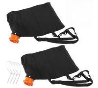 Kivivaka Lot de 2 sacs de collecte Leaf compatibles avec souffleur Worx pour aspirateur WG500 WG501 WG502 WG505 WG509, sacs de rechange avec couture renforcée et sangles réglables