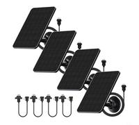 Kivivaka Lot de 4 panneaux solaires pour caméra de sécurité Arlo pour xt2 pour xt - 4 W IP65 - Résistant aux intempéries - Avec support réglable - Câble de 4 m