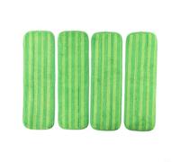 Kivivaka Lot de 4 recharges de serpillères lavables pour Swiffer PowerMop de 33, 35,6 et 38,1 cm, têtes de nettoyage réutilisables en microfibre avec boucle, pour récurer à double texture, sols