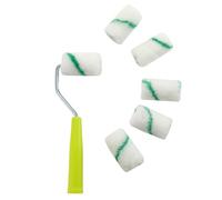 Kivivaka Lot de 8 rouleaux de peinture à rayures vertes de 5,1 cm | Manchons et plateaux, pour une brosse durable en polyester et acier pour les tâches de décoration d'intérieur