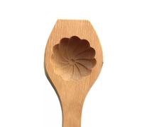 Kivivaka Moule à pâtisserie en bois pour gâteaux de lune, savon, bonbons, muffins, gâteaux, biscuits, chocolats - Design rond sculpté naturel - Bois de hêtre importé - 20 x 9 x 3,8 cm - Compatible