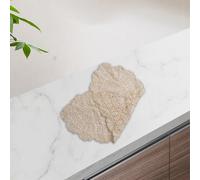Kivivaka Napperon ovale en dentelle de coton crocheté blanc 30 x 70 cm Motif floral creux fait à la main Décoration d'intérieur