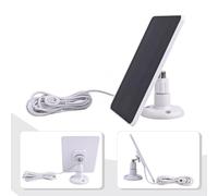 Kivivaka Panneau solaire 4 W pour projecteur Pro 4 2 pour Pro 3 pour Pro 5S, caméra de sécurité monocristalline 5 V pour chargeur avec câble, blanc