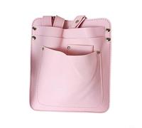 Kivivaka Pochette en cuir pour arrangements floraux, organiseur d'outils multi-compartiments, sac de ceinture de jardin pour professionnels, violet et léger (vert terre)