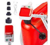 Kivivaka Pompe de transfert de carburant, buse manuelle avec 4 adaptateurs, tuyau prolongé pour bidons d'huile et d'essence