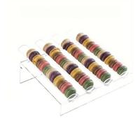 Kivivaka Présentoir à macarons en acrylique transparent, 3/4/6 niveaux pour 50-78 macarons, assemblage facile pour gâteaux, fêtes, mariages, événements (41,4 x 25 cm)