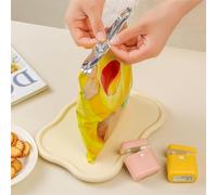 Kivivaka Scellant de sacs rechargeable avec aimant, thermoscellant portable pour sacs à goûter en plastique, pour cuisine, camping, voyage, jaune