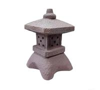 Kivivaka Style japonais pour pagode zen - Décoration extérieure - Style | LED à énergie solaire, s'allume automatiquement à la tombée de la nuit, résine résistante aux intempéries