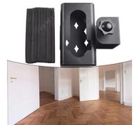 Kivivaka Support de sonnette vidéo sans perçage, antivol à 360° pour la | Support pour sonnette Ring Doorbell 1/2/3, s'adapte aux portes de 3,3 à 5,1 cm d'épaisseur, noir