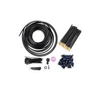 Kivivaka Système d'arrosage brumisateur de jardin, kit d'irrigation à buse réglable avec fonction de refroidissement, tuyau d'installation rapide pour pelouse, terrasse, serre, 26 pièces