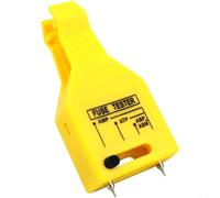 Kivivaka Testeur de fusible de voiture LED et extracteur rapide, outil de sonde réglable pour automobile 24 V pour mini fusibles et fusibles standard (jaune)