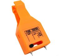 Kivivaka Testeur de fusible de voiture LED et extracteur rapide, outil de sonde réglable pour automobile 24 V pour mini fusibles et fusibles standard (orange)