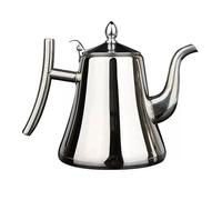 Kivivaka Théière en acier inoxydable avec infuseur à induction, bouilloire 1 L/1,5 L/2 L compatible avec Open for Flamme, filtre intégré design 1,0 L Argent