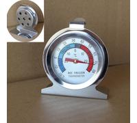 Kivivaka Thermomètre de congélateur design en acier inoxydable haute précision lecture pour réfrigérateur unité de refroidissement cuisine -20 à 20 °C blanc 62 mm