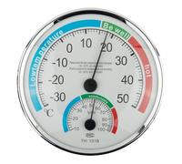 Kivivaka Thermomètre hygromètre analogique 2 en 1 pour intérieur et extérieur - À suspendre au mur - Température et humidité - Blanc