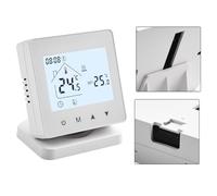 Kivivaka Thermostat WiFi pour chaudière à eau, télécommande sans fil, alimentation USB ou pile, programmable en 6 sections, montage mural, blanc