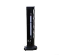 Kivivaka Ventilateur tour silencieux sans pales avec lumière : portable pour mini glacière pour bureau et table de nuit - Mode veille écoénergétique 33 cm design vertical blanc (noir)