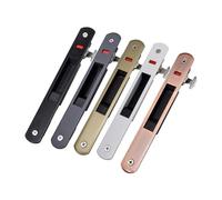 Kivivaka Verrou de porte coulissante en acier inoxydable Noir 198 mm | Poignée de loquet simple côté haut et bas pour portes de terrasse avec vis
