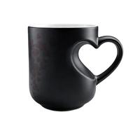 kivrimlarv Tasse à changement de couleur - Verres réactifs à la chaleur, tasse à poignée en forme de cœur avec effet thermique, porte-boisson en céramique avec design magique, accessoire pour café et