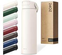 KIVY Bouteille isotherme en acier inoxydable avec paille 700ml - 24h froid | 12h chaud - Anti-fuite & passe au lave-vaissage - Bouteille isolée pour le sport - Thermos - Bouteille d'eau en acier