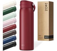 KIVY Gourde en acier inoxydable avec paille - 700 ml - Froid 24 h - Chaud 12 h - Anti-fuite et passe au lave-vaisselle - Gourde isotherme de sport - Bouteille isotherme - Bouteille d'eau en acier