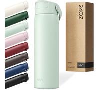 KIVY Gourde en acier inoxydable avec paille - 700 ml - Froid 24 h - Chaud 12 h - Anti-fuite et passe au lave-vaisselle - Gourde isotherme de sport - Bouteille isotherme - Bouteille d'eau en acier
