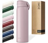 KIVY Gourde en acier inoxydable avec paille - 700 ml - Froid 24 h - Chaud 12 h - Anti-fuite et passe au lave-vaisselle - Gourde isotherme de sport - Bouteille isotherme - Bouteille d'eau en acier