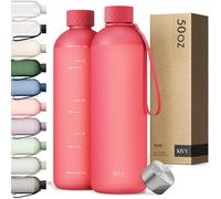 KIVY Gourde Tritan 1,5 L - Étanche & Compatible Eau Pétillante - Pour Sport, Gym, École & Bureau - Gourde Sport - Bouteille d’Eau 1 ,5L - Lavable au Lave-Vaisselle - Sans BPA - Corail
