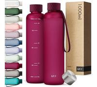 KIVY Gourde Tritan 1 L - Étanche & Compatible Eau Pétillante - Pour Sport, École & Bureau - Gourde Sport - Bouteille d’Eau 1 L - Lavable au Lave-Vaisselle - Sans BPA - Rouge