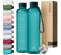 KIVY Gourde Tritan 1 L - Étanche & Compatible Eau Pétillante - Pour Sport, École & Bureau - Gourde Sport - Bouteille d’Eau 1 L - Lavable au Lave-Vaisselle - Sans BPA - Vert