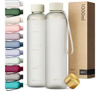 KIVY Gourde Tritan 1 L - Étanche & Compatible Eau Pétillante - Pour Sport, École & Bureau - Gourde Sport - Bouteille d’Eau 1 L - Lavable au Lave-Vaisselle - Sans BPA - Blanc