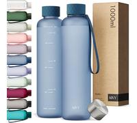 KIVY Gourde Tritan 1 L - Étanche & Compatible Eau Pétillante - Pour Sport, École & Bureau - Gourde Sport - Bouteille d’Eau 1 L - Lavable au Lave-Vaisselle - Sans BPA - Bleu