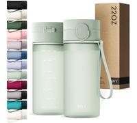 KIVY Gourde Tritan avec Bouchon 650ml [ÉTANCHE & LAVABLE AU LAVE-VAISELLE] - Sans BPA & Anti-Fuite - Compatible avec les Boissons Gazeuses - Bouteille d’Eau pour Enfants et Adultes - Vert
