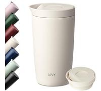 KIVY Mug Isotherme 350ml [GOBELET CAFÉ À EMPORTER] - Tasse Thermique pour Café et Thé - Étanche et Lavable au Lave-Vaisselle - Pour Boissons Chaudes et Froides - Mug Acier Inoxydable - Blanc