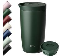 KIVY Mug Isotherme 350ml [GOBELET CAFÉ À EMPORTER] - Tasse Thermique pour Café et Thé - Étanche et Lavable au Lave-Vaisselle - Pour Boissons Chaudes et Froides - Mug Acier Inoxydable - vert