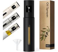 KIVY Vaporisateur en verre pour huile de cuisine - Vaporisateur précis pour huile et vinaigre - Bouteille de pulvérisation pour aliments - Comprend un entonnoir - Parfait pour la cuisson et la