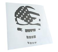 Kiwistar - Autocollant - US Punisher Skull en 15 couleurs 14 x 10 cm - argent - G10 - Pour voitures, vélos, véhicules, motos, cyclomoteurs, tuning, vitres arrière