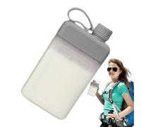 Kixolazr Bouteille d'eau plate pour sac à main,Bouteille d'eau plate | La bouteille de 450 ml tient dans la poche, de voyage et de poche, compagnon de gym simple, rectangulaire et