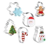 Kixolazr Emporte-Pièces À Biscuits De Noël,Outils De Pâtisserie Père Noël Et Bonhomme De Neige - Coffret De Moules En Métal Pour Fêtes À Biscuits | Pour Nourriture Dessert Pâtisserie Adultes