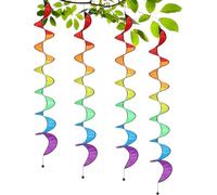 Kixolazr Girouette Décorative | 4 Moulinets pour Jardin - Décorations Extérieures Rotatives Anti-Oiseaux pour Amateurs de Nature Fêtes Jardins Terrasse Balcon Aménagement Extérieur