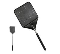 Kixolazr Tapette À Mouches Robuste - Batte Rétractable en Cuir pour Intérieur,Raquette Électrique Rétractable avec Manche Métallique pour Attraper Mouches Abeilles Araignées À La Maison