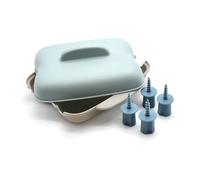 KIXZSAZ Boîte de maïs cuit à la vapeur de qualité alimentaire, boucle d'aiguille filetée, cuiseur vapeur pour micro-ondes, plats de maïs en épi faciles, bleu ciel