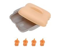 KIXZSAZ Boîte de maïs cuit à la vapeur de qualité alimentaire, boucle d'aiguille filetée, cuiseur vapeur pour micro-ondes, plats de maïs en épi faciles, orange