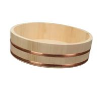KIXZSAZ Bol à riz à sushi en bois robuste, récipient élégant pour mélanger le riz, indispensable dans la cuisine de tout amateur de sushis. Sert, 30x7.5 cm