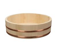 KIXZSAZ Bol à riz à sushi en bois robuste, récipient élégant pour mélanger le riz, indispensable dans la cuisine de tout amateur de sushis. Sert, 27 x 7.5 cm