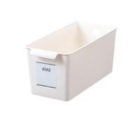 KIXZSAZ Bureau soigné et bien rangé avec panier de rangement de grande capacité pour l'organisation la maison et du bureau Stockage d'articles divers en PP, blanc, Type étroit [1013-4]